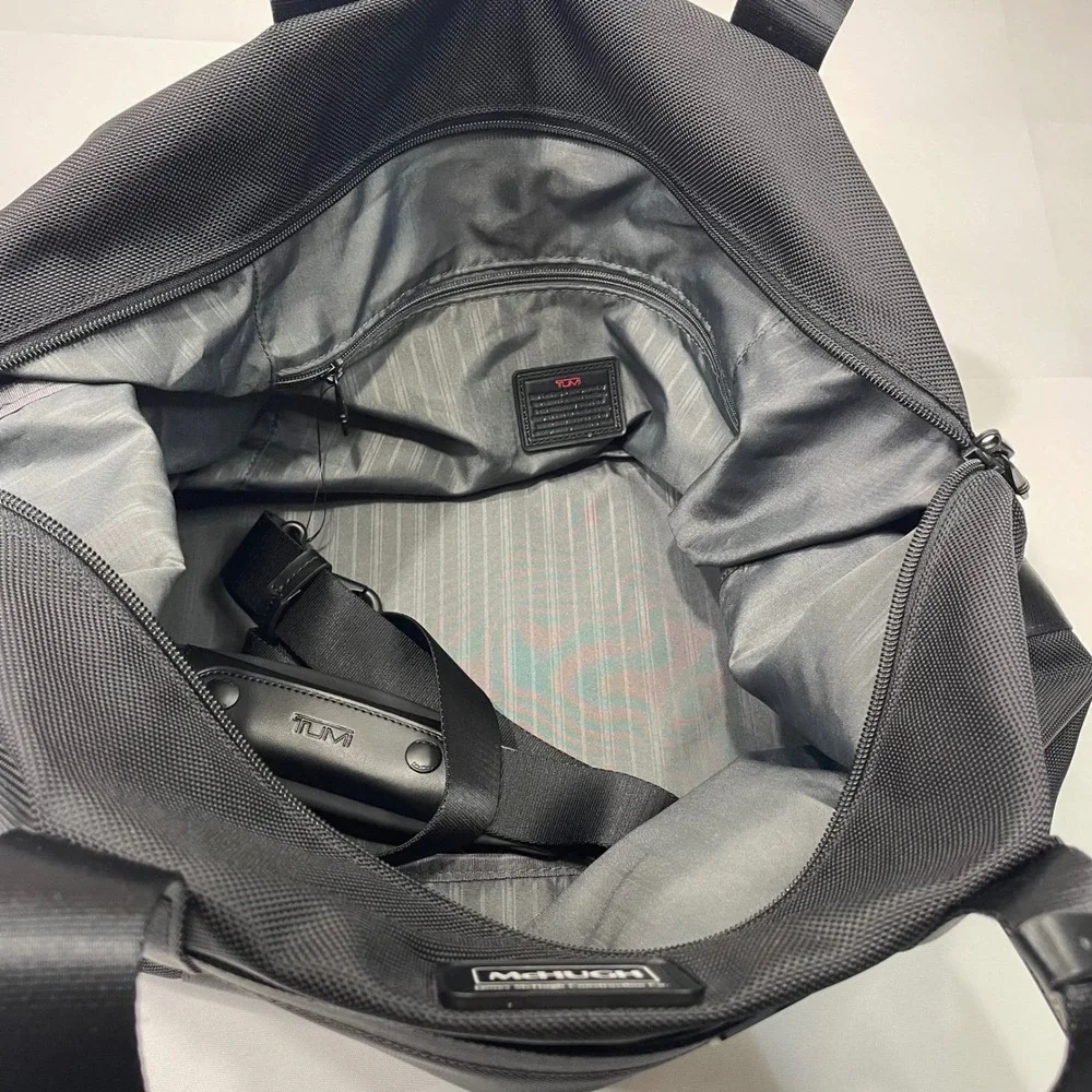 Tumi‎ Small Soft Travel Satchel Black Ballistic Nylon Duffle Bag Corp Collection